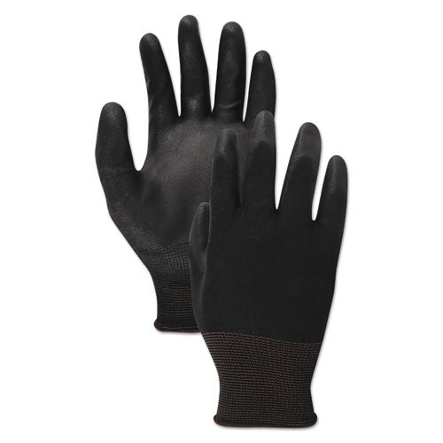 Palm Coated Cut-Resistant HPPE Glove, Salt and Pepper/Black, Size 8 (Medium), Dozen-(BWK000298)