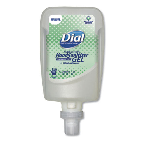 Antibacterial Gel Hand Sanitizer Refill for FIT Manual Dispenser, 1.2 L, Fragrance-Free, 3/Carton-(DIA16706)