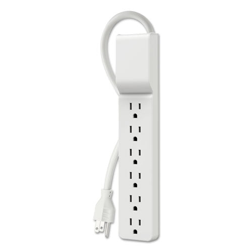 Home/Office Surge Protector, 6 AC Outlets, 10 ft Cord, 720 J, White-(BLKBE10600010)