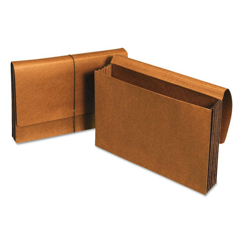 Extra Wide Expanding Wallets, 5.25" Expansion, 1 Section, Elastic Cord Closure, Legal Size, Redrope-(UNV13080)