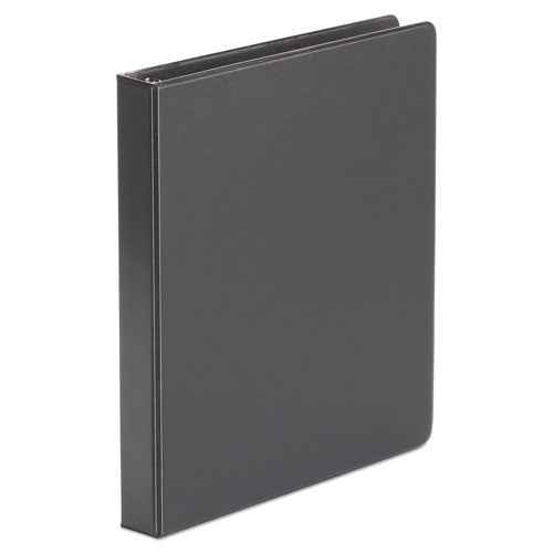 Economy Non-View Round Ring Binder, 3 Rings, 1" Capacity, 11 x 8.5, Black, 4/Pack-(UNV31401PK)