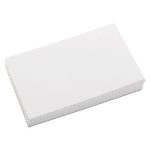 Unruled Index Cards, 3 x 5, White, 100/Pack-(UNV47200)