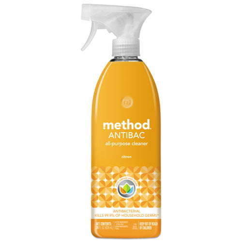 Antibacterial Spray, Citron Scent, 28 oz Plastic Bottle, 8/Carton-(MTH01743CT)