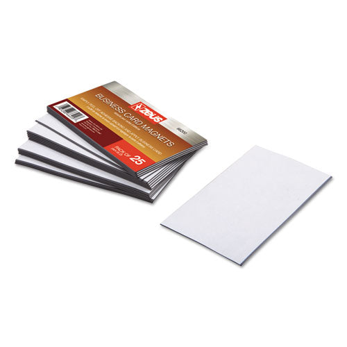 Business Card Magnets, 2 x 3.5, White, Adhesive Coated, 25/Pack-(BAU66200)