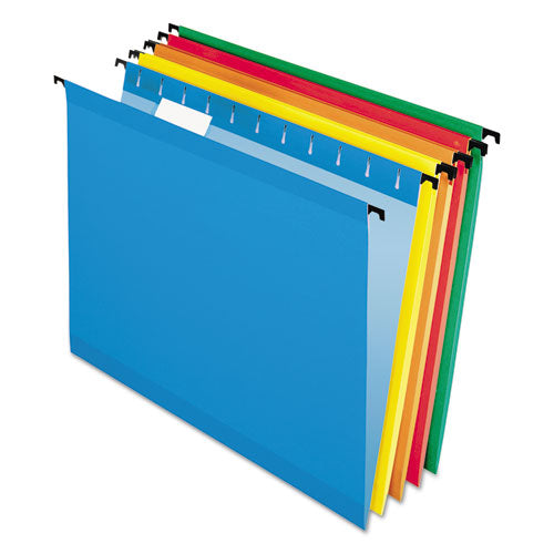 SureHook Hanging Folders, Letter Size, 1/5-Cut Tabs, Assorted Colors, 20/Box-(PFX615215ASST)