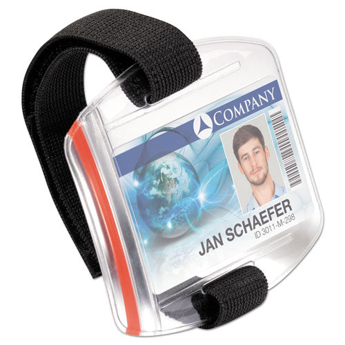 Card Holder Outdoor Secure, Vertical, 3.42" x 2.12", Clear, 10/Box-(DBL841419)