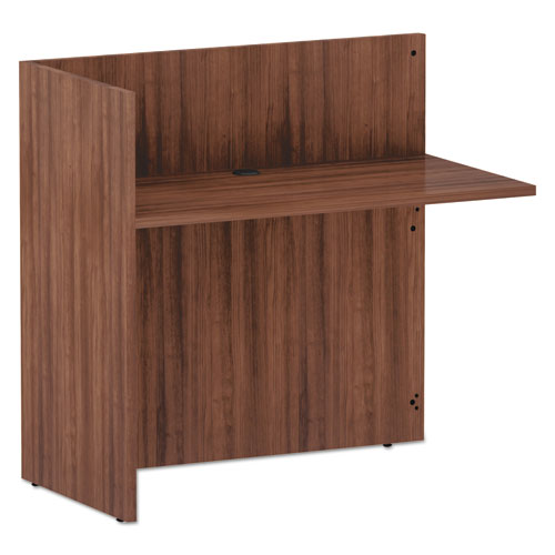 Alera Valencia Series Reversible Reception Return, 44.13w x 23.63d x 41.5h, Modern Walnut-(ALEVA324424WA)