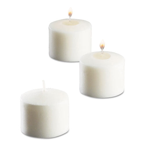 Food Warmer Votive Candles, 10 Hour Burn, 1.46"d x 1.33h, White, 288/Carton-(STE40104)