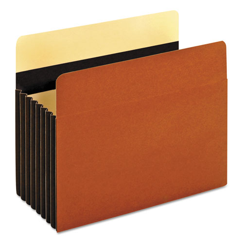 Heavy-Duty File Pockets, 7" Expansion, Letter Size, Redrope, 5/Box-(PFX15444HD)