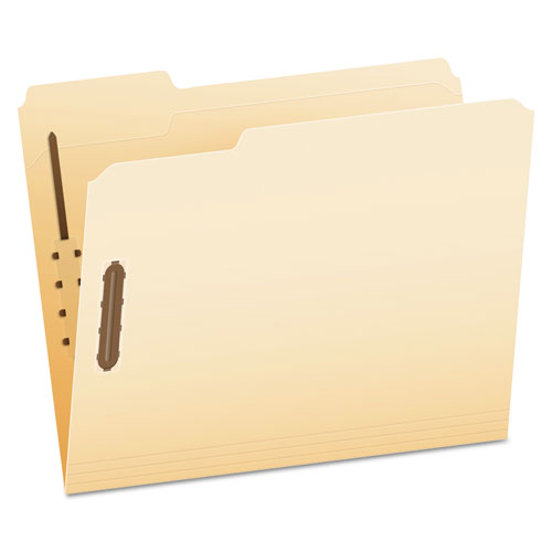 Manila Fastener Folders, 1/3-Cut Tabs, 2 Fasteners, Letter Size, Manila Exterior, 50/Box-(PFXFM213)