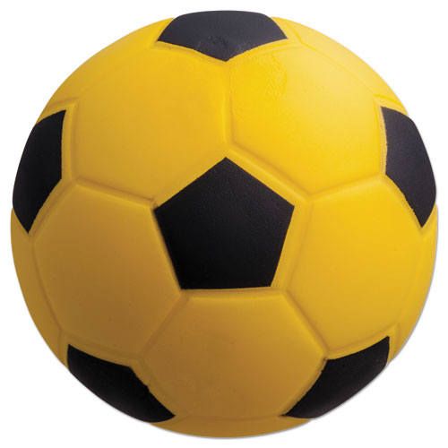 Coated Foam Sport Ball, For Soccer, Playground Size, Yellow-(CSISFC)