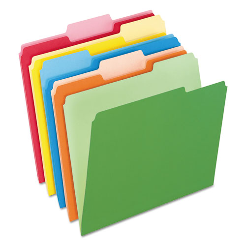 Colored File Folders, 1/3-Cut Tabs: Assorted, Letter Size, Assorted Colors, 100/Box-(PFX15213ASST)
