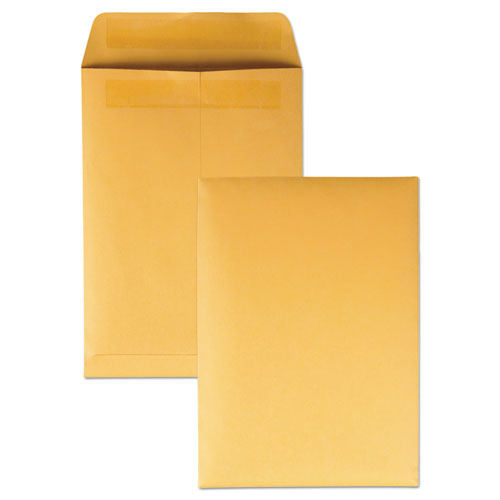 Redi-Seal Catalog Envelope, #6, Cheese Blade Flap, Redi-Seal Adhesive Closure, 7.5 x 10.5, Brown Kraft, 250/Box-(QUA43462)