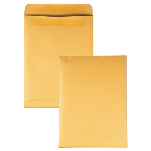 Redi-Seal Catalog Envelope, #10 1/2, Cheese Blade Flap, Redi-Seal Adhesive Closure, 9 x 12, Brown Kraft, 250/Box-(QUA43562)