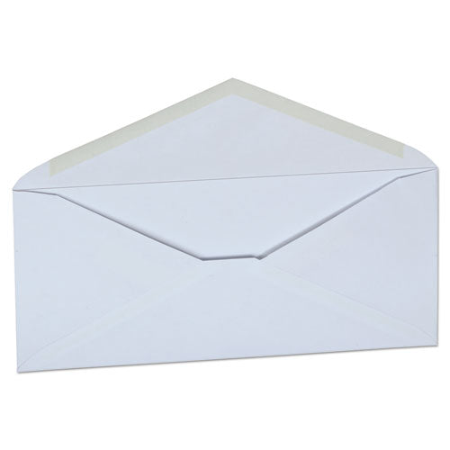 White Envelope, #10, Commercial Flap, Gummed Closure, 4.13 x 9.5, White, 500/Box-(OFF82292)