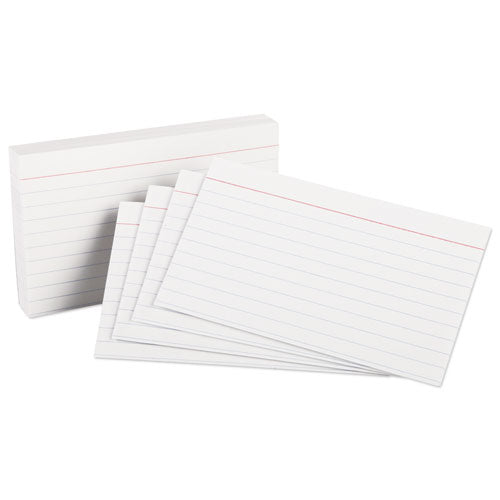 Ruled Index Cards, 3 x 5, White, 100/Pack-(OXF31)