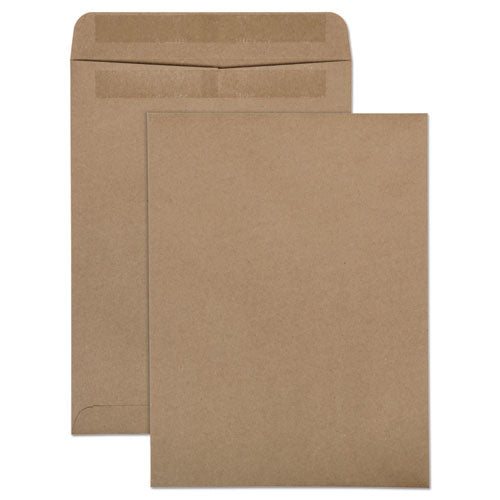 Recycled Brown Kraft Redi-Seal Envelope, #10 1/2, Cheese Blade Flap, Redi-Seal Adhesive Closure, 9 x 12, Brown Kraft, 100/Box-(QUA43511)