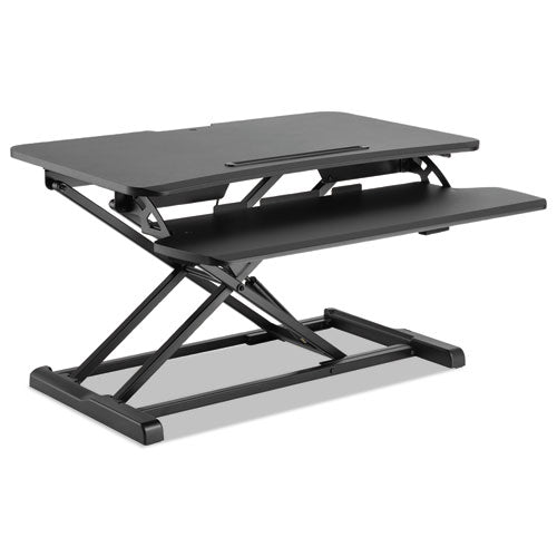 AdaptivErgo Two-Tier Sit-Stand Lifting Workstation, 31.5" x 26.13" x 4.33" to 19.88", Black-(ALEAEWR3B)