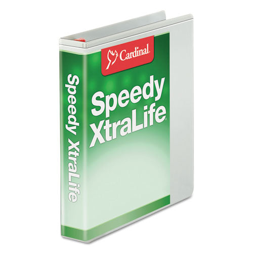 Speedy XtraLife Non-Stick Locking Slant-D Ring Binder, 3 Rings, 1" Capacity, 11 x 8.5, White-(CRD59100)