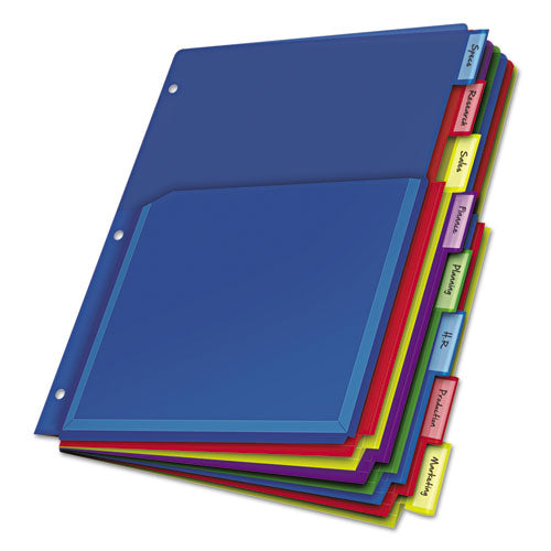 Expanding Pocket Index Dividers, 8-Tab, 11 x 8.5, Assorted, 1 Set-(CRD84013)