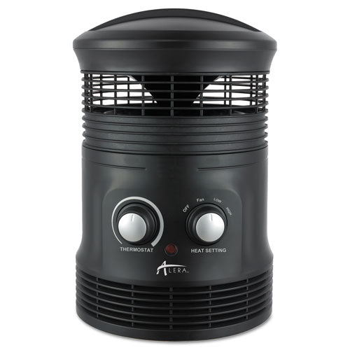 360 Deg Circular Fan Forced Heater, 750 W, 8 x 8 x 12, Black-(ALEHEFF360B)