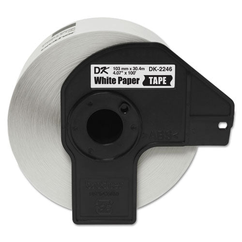 DK2246 Label Tape, 4.07" x 100 ft, Black on White-(BRTDK2246)
