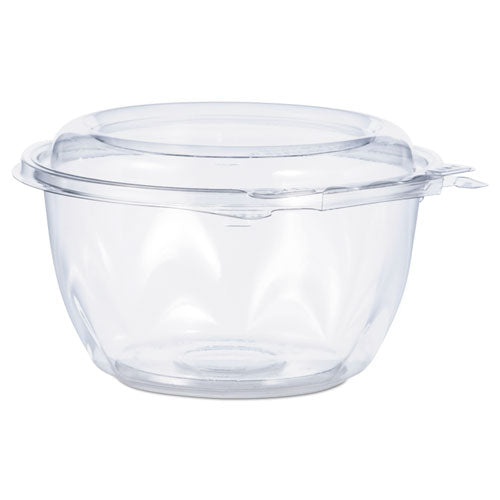 Tamper-Resistant, Tamper-Evident Bowls with Dome Lid, 16 oz, 5.5" Diameter x 3.1"h, Clear, Plastic, 240/Carton-(DCCCTR16BD)