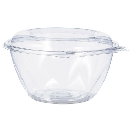 Tamper-Resistant, Tamper-Evident Bowls with Dome Lid, 32 oz, 7" Diameter x 3.4"h, Clear, Plastic, 150/Carton-(DCCCTR32BD)