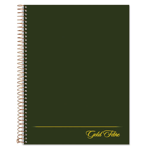 Gold Fibre Wirebound Project Notes Book, 1-Subject, Project-Management Format, Green Cover, (84) 9.5 x 7.25 Sheets-(TOP20816)