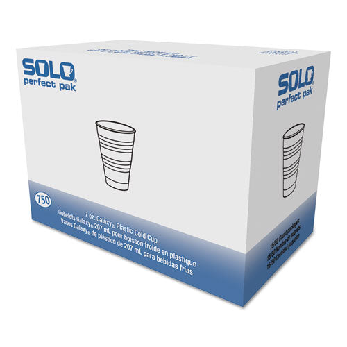 High-Impact Polystyrene Cold Cups, 7 oz, Translucent, Clear, 100/Pack-(DCCY7PK)