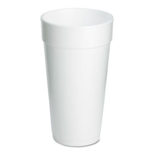 Foam Drink Cups, 20 oz, White, 500/Carton-(DCC20J16)