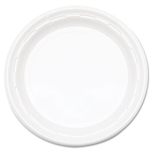 Famous Service Plastic Dinnerware, Plate, 6" dia, White, 125/Pack, 8 Packs/Carton-(DCC6PWF)