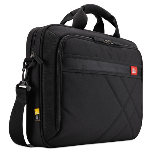 Diamond Laptop Briefcase,  Fits Devices Up to 17", Nylon, 17.3 x 3.2 x 12.5, Black-(CLG3201434)