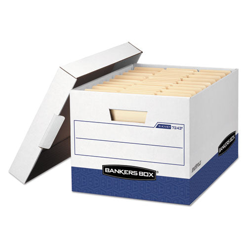 R-KIVE Heavy-Duty Storage Boxes, Letter/Legal Files, 12" x 16.5" x 10.38", White, 20/Carton-(FEL0724314)