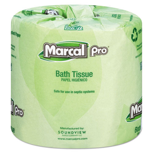 100% Recycled Bathroom Tissue, Septic Safe, 2-Ply, White, 240 Sheets/Roll, 48 Rolls/Carton-(MRC3001)