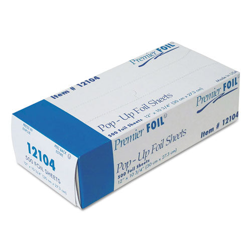 Premier Pop-Up Aluminum Foil Sheets, 12 x 10.75, 500/Box, 6 Boxes/Carton-(DPK12104)