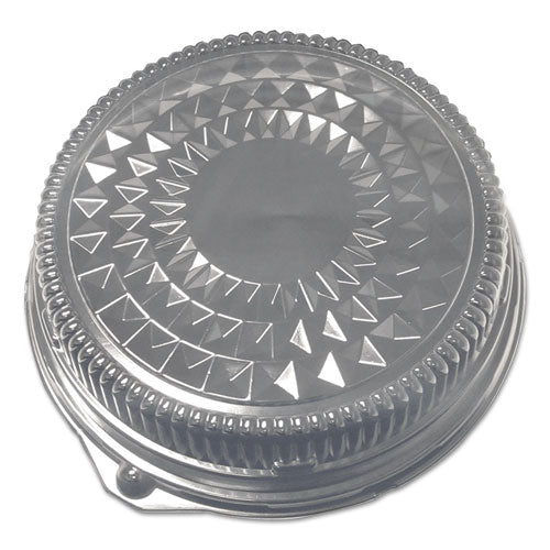 Dome Lids for 12" Cater Trays, 12" Diameter x 2.5"h, Silver, Plastic, 50/Carton-(DPK12DL)