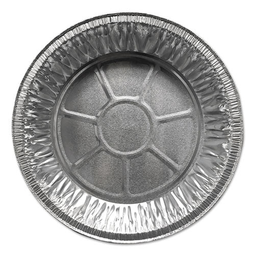 Aluminum Pie Pans, Medium, 27.6 oz, 9" Diameter x 1"h, Silver, 500/Carton-(DPK200030)