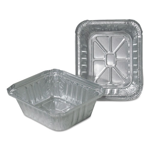 Aluminum Closeable Containers, 1 lb Oblong, 5.75 x 4.88 x 1.81, Silver, 1,000/Carton-(DPK220301000)