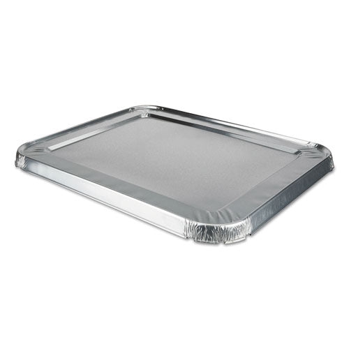 Aluminum Steam Table Lids, Fits Rolled Edge Half-Size Pan, 10.56 x 13 x 0.63, 100/Carton-(DPK8200CRL)