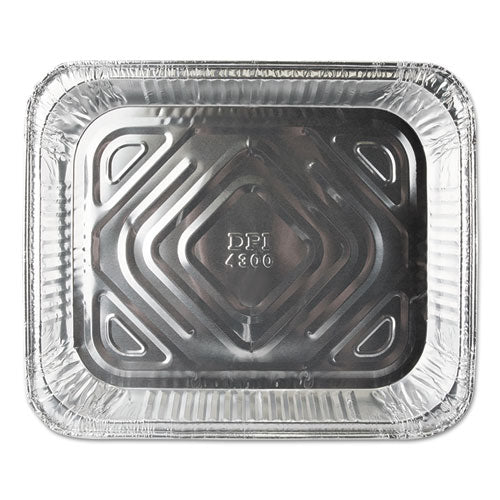 Aluminum Steam Table Pans, Half-Size Shallow79.5 oz., 1.69" Deep, 10.38 x 12.75, 100/Carton-(DPKFS4300100)