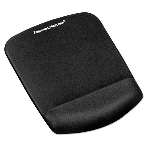 PlushTouch Mouse Pad with Wrist Rest, 7.25 x 9.37, Black-(FEL9252001)
