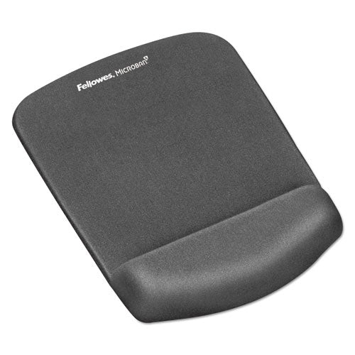 PlushTouch Mouse Pad with Wrist Rest, 7.25 x 9.37, Graphite-(FEL9252201)