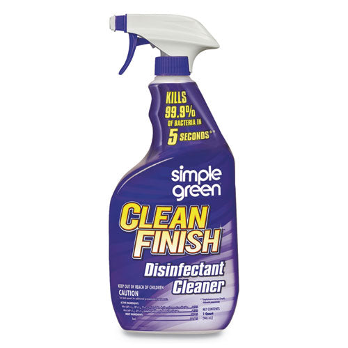 Clean Finish Disinfectant Cleaner, Herbal, 32 oz Spray Bottle, 12/Carton-(SMP01032)