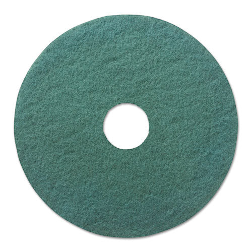 Heavy-Duty Scrubbing Floor Pads, 13" Diameter, Green, 5/Carton-(BWK4013GRE)