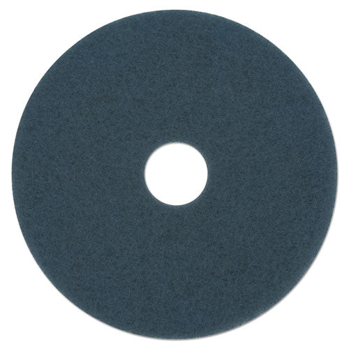 Scrubbing Floor Pads, 13" Diameter, Blue, 5/Carton-(BWK4013BLU)