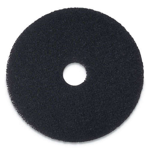 Stripping Floor Pads, 12" Diameter, Black, 5/Carton-(BWK4012BLA)