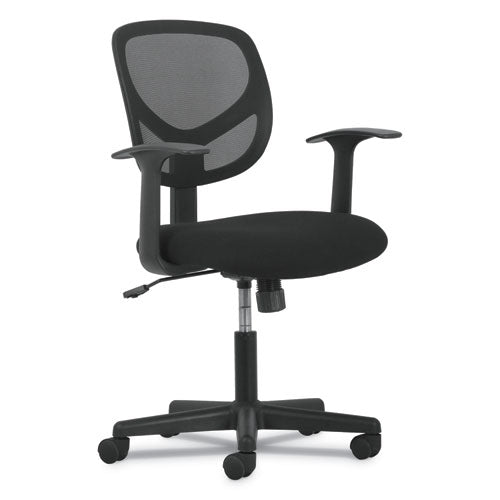 1-Oh-Two Mid-Back Task Chairs, Supports Up to 250 lb, 17" to 22" Seat Height, Black-(BSXVST102)
