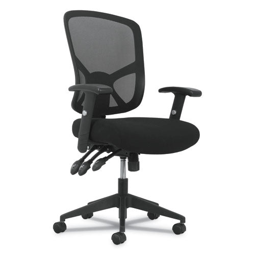 1-Twenty-One High-Back Task Chair, Supports Up to 250 lb, 16" to 19" Seat Height, Black-(BSXVST121)