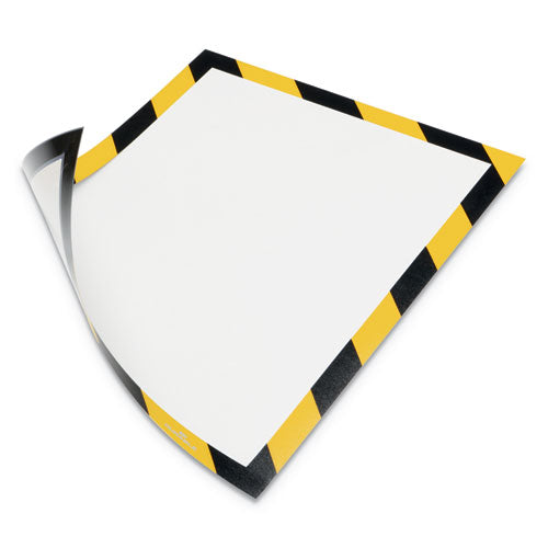 DURAFRAME Security Magnetic Sign Holder, 8.5 x 11, Yellow/Black Frame, 2/Pack-(DBL4772130)